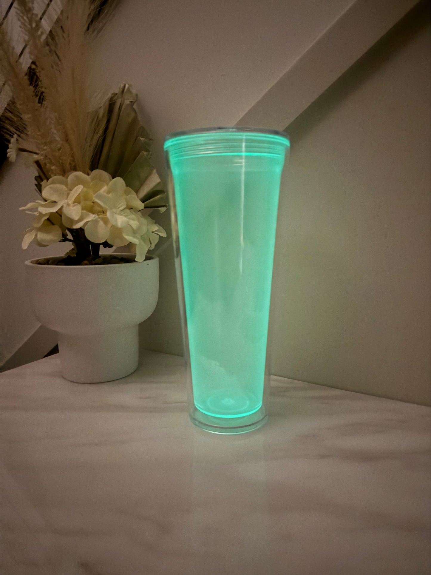 24oz Acrylic Snowglobe Stadium - Glow In The Dark