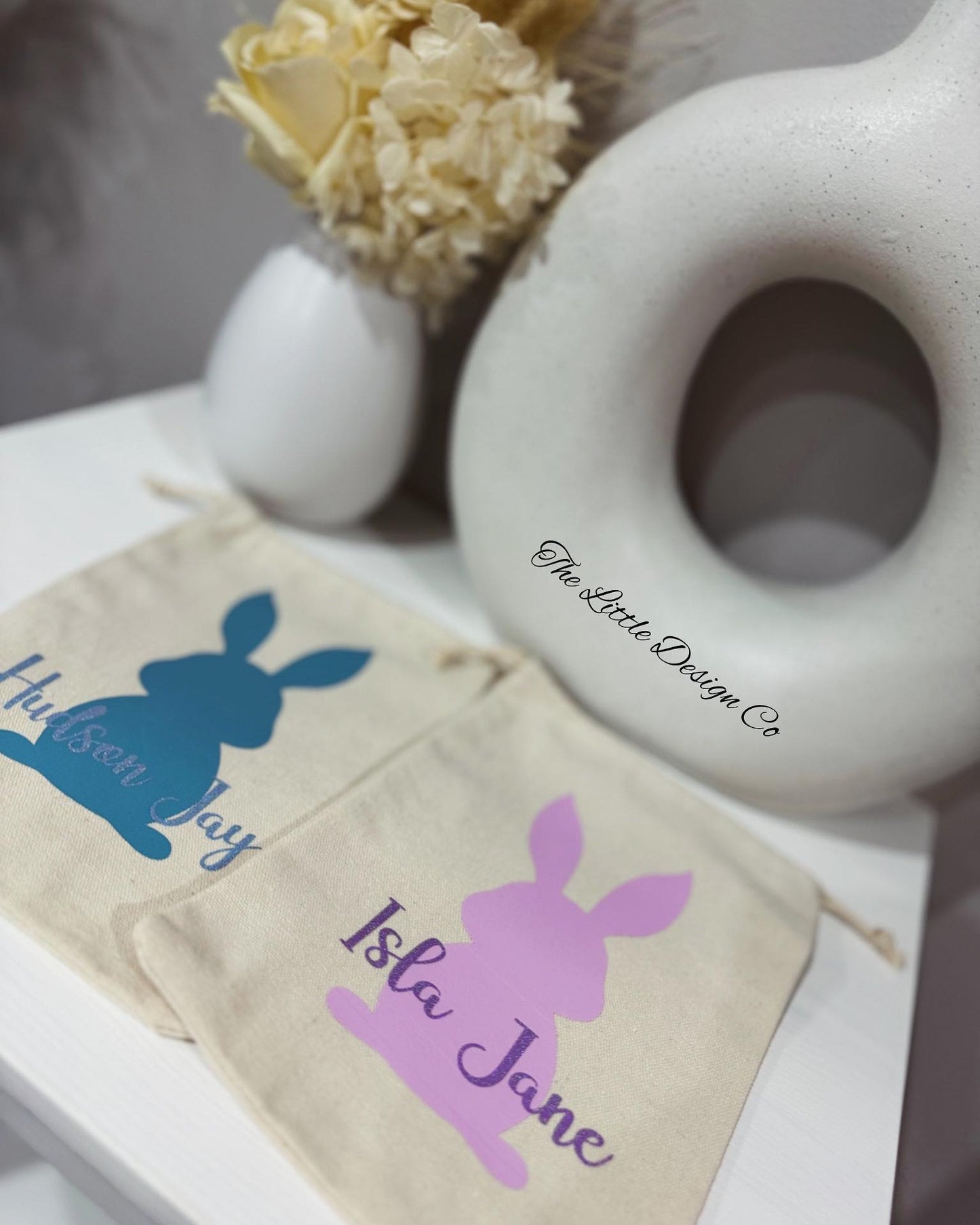 Canvas Drawstring Easter Bags