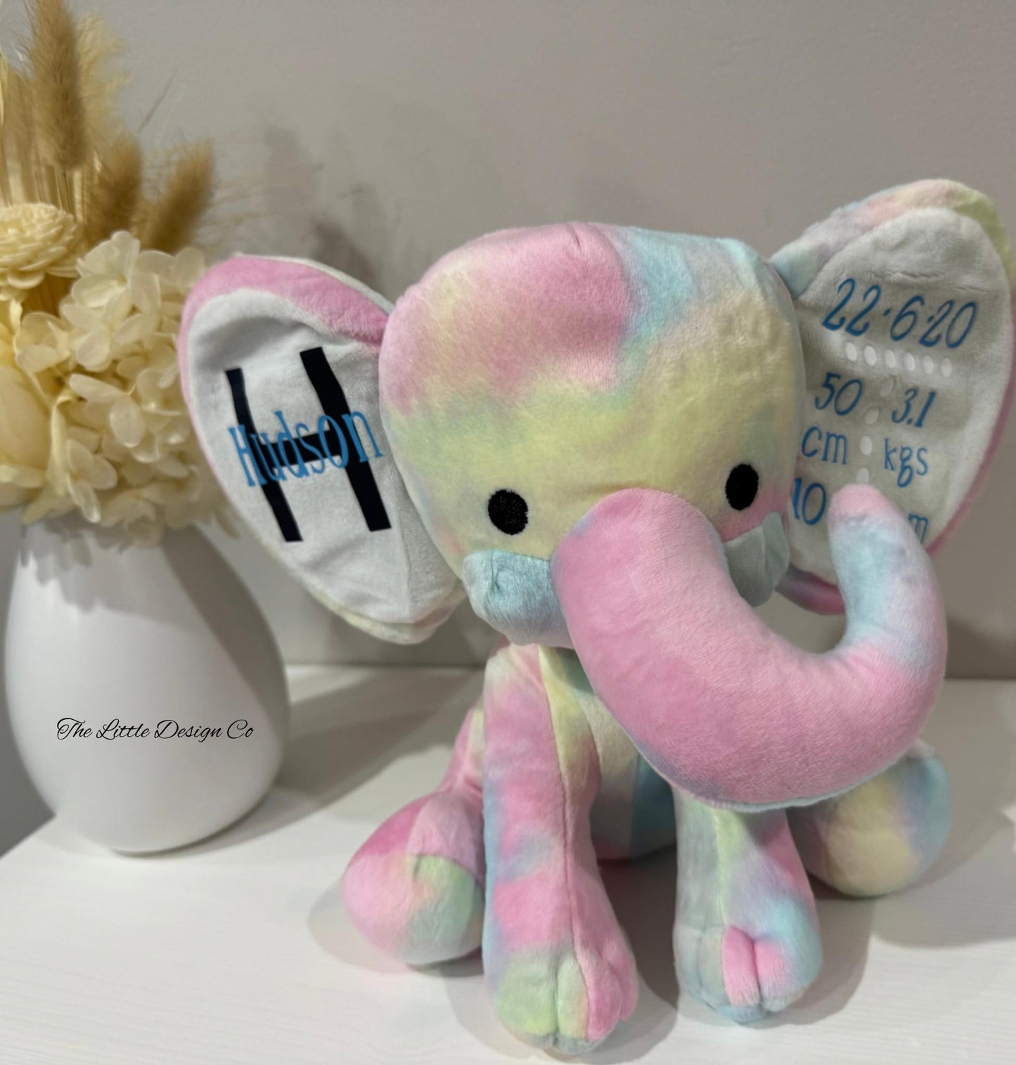 Birth Announcement Elephant - Rainbow