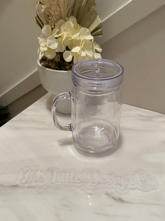 20oz Acrylic Mason Jar